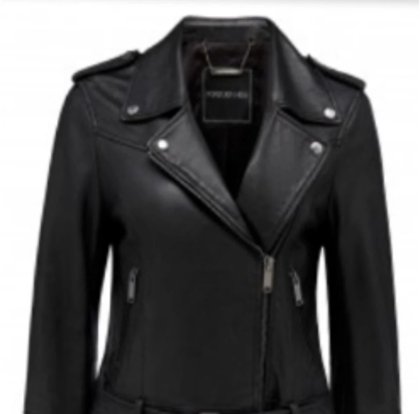 Ever New woman’s Leather jacket with  Fringe - photo 4