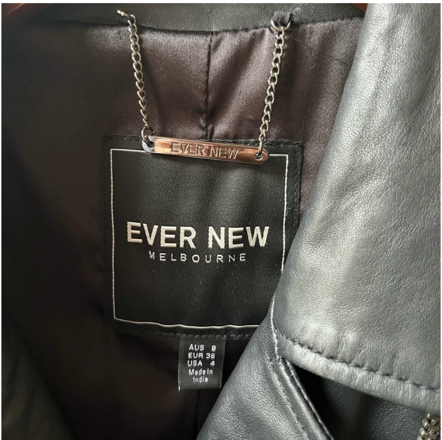 Ever New woman’s Leather jacket with  Fringe - photo 3