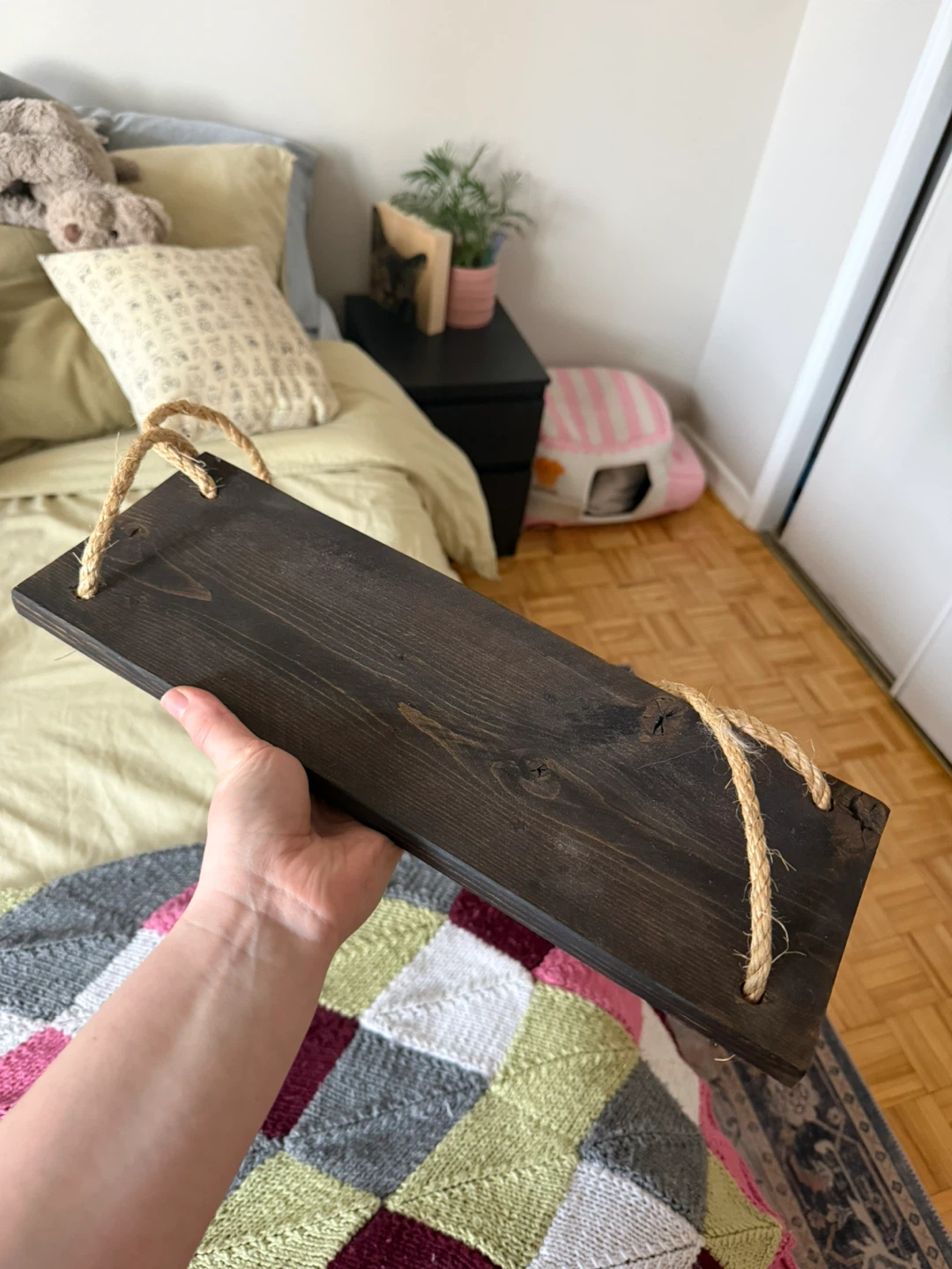 Wooden Hanging Shelf - photo 2