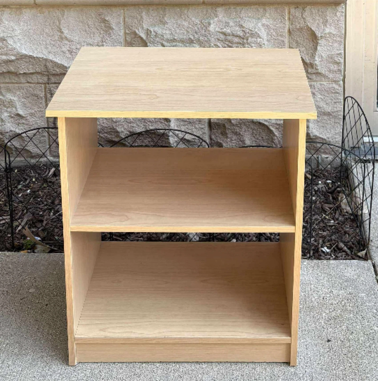 Wooden Two-Shelf Side Table
