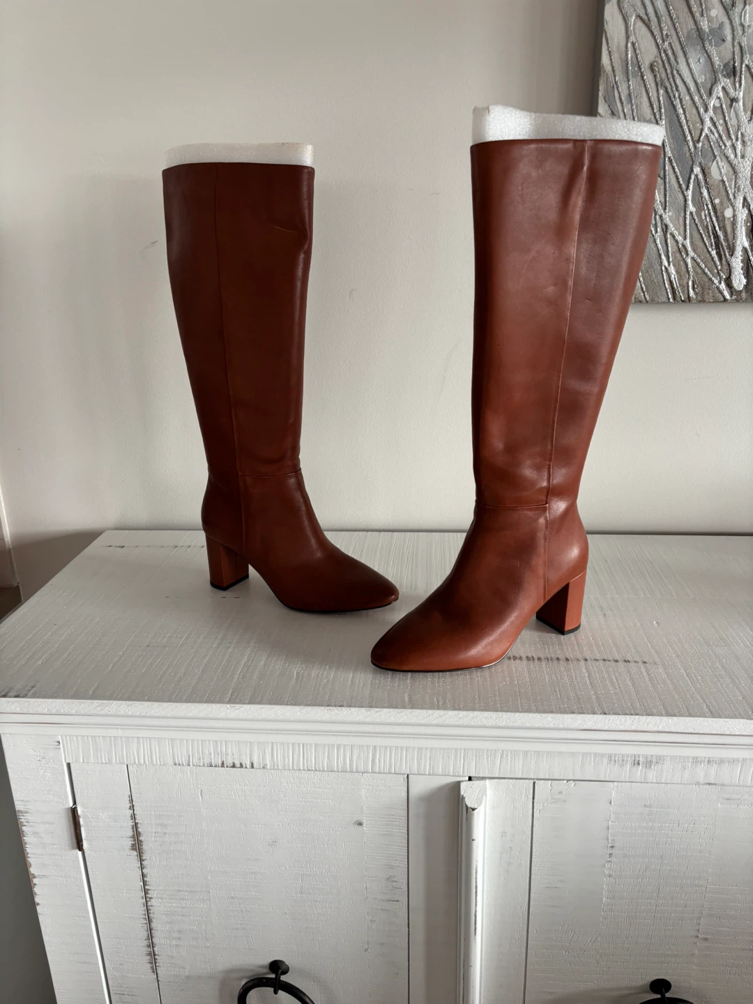Banana Republic tall leather camel boots size 7 - photo 2