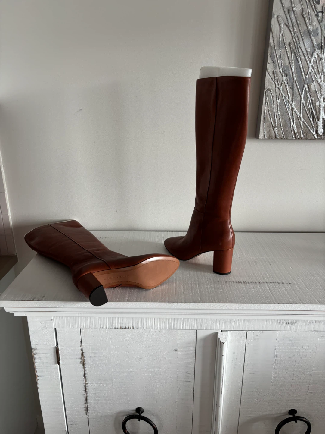 Banana Republic tall leather camel boots size 7 - photo 3