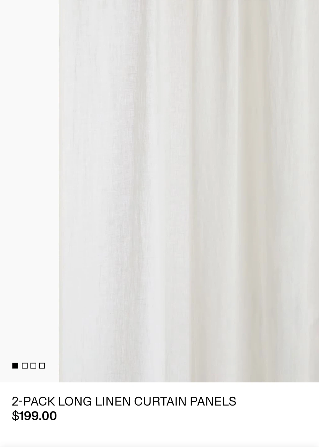 NEW Organic Cotton/Linen Curtain Panels