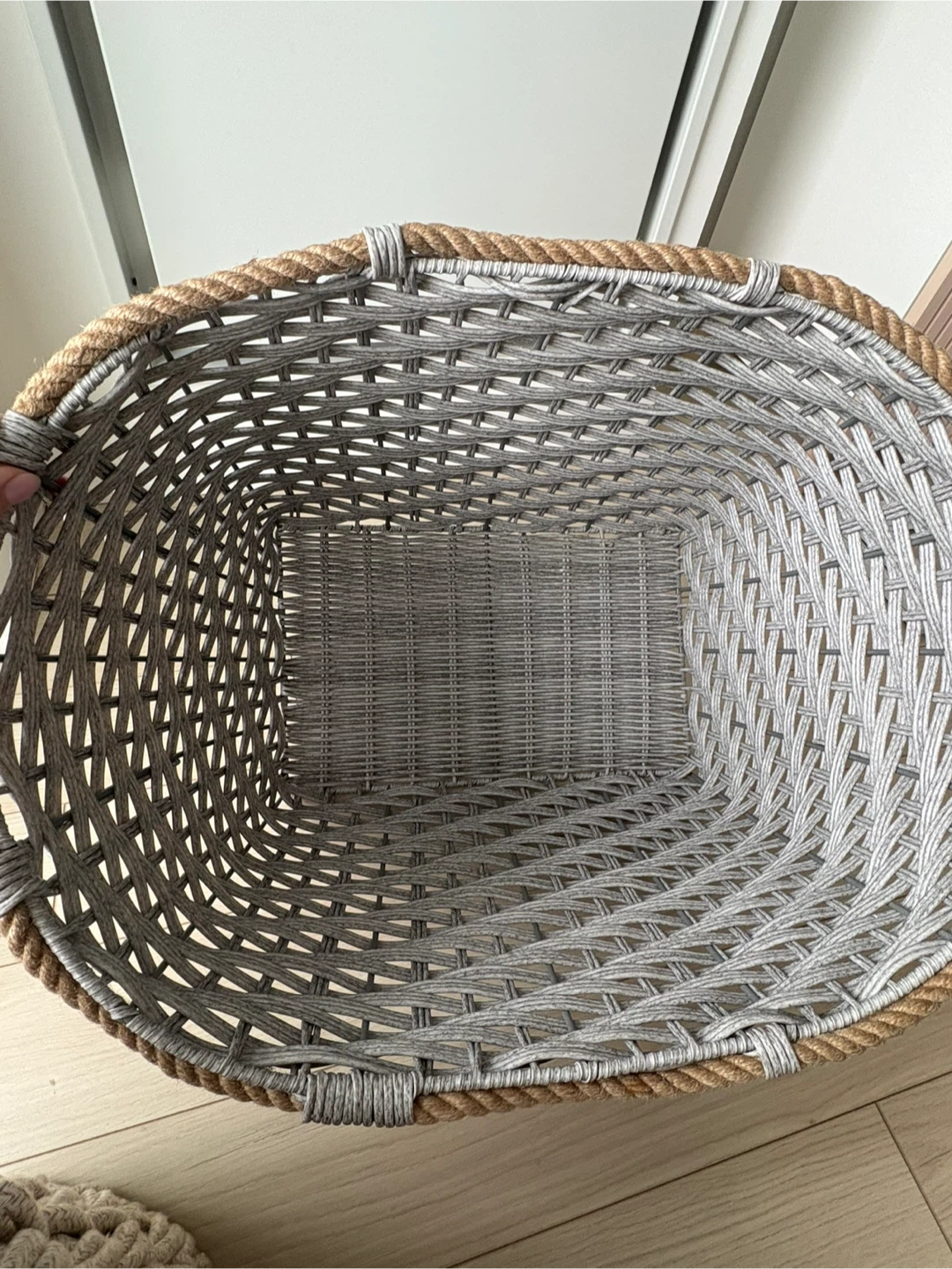 Woven Storage Basket with Rope Handles - photo 4
