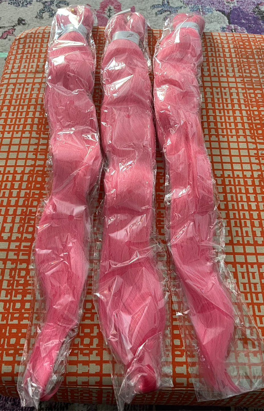 BALING HAIR Pre Stretch Braiding Hair (Light Pink, 3 Pcs) - photo 2
