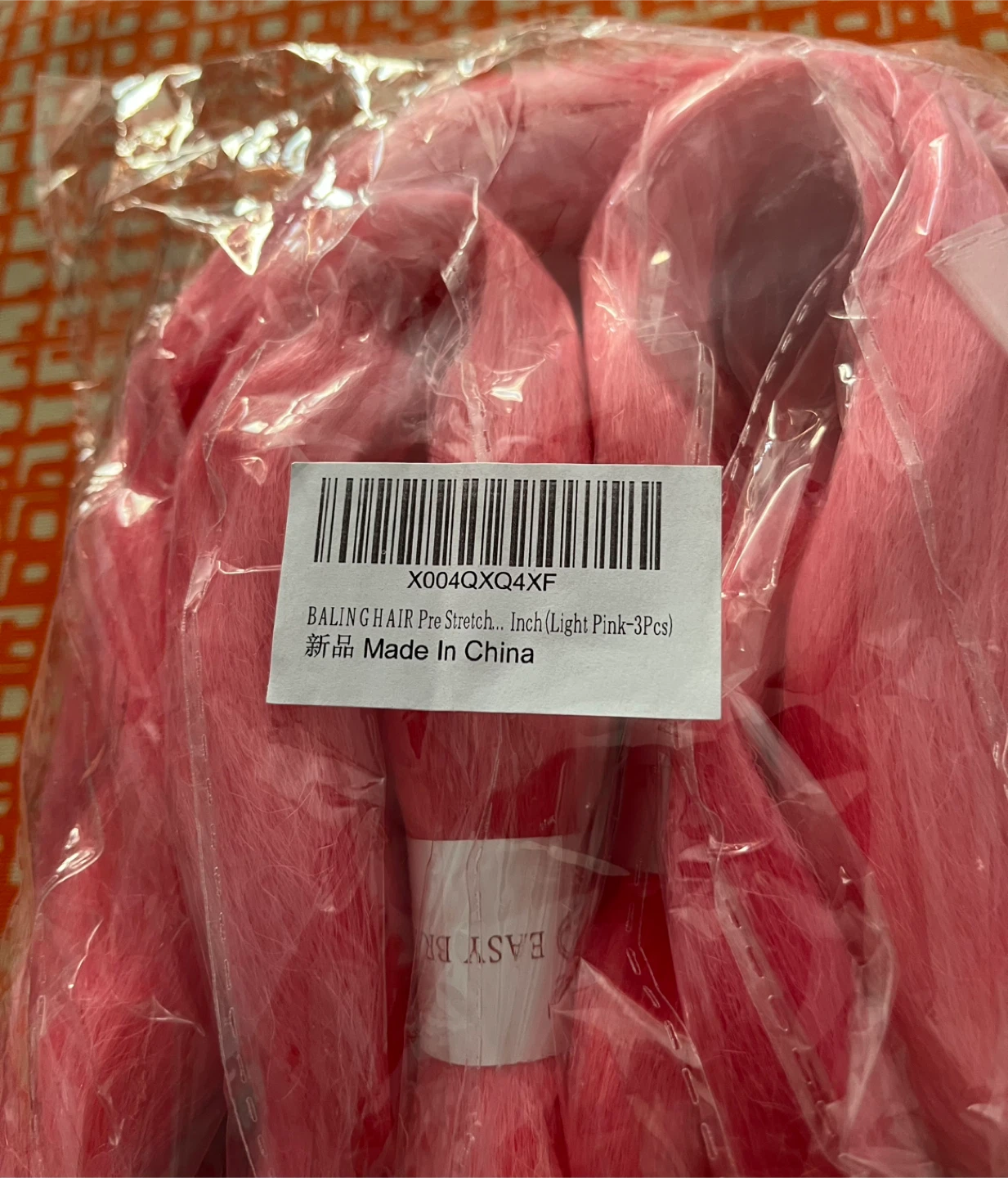 BALING HAIR Pre Stretch Braiding Hair (Light Pink, 3 Pcs) - photo 3