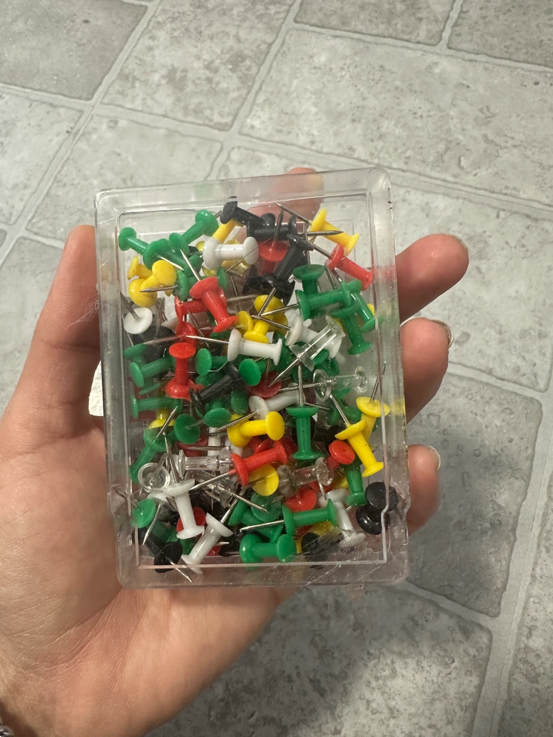 Assorted Colour Push Pins in Case - photo 2