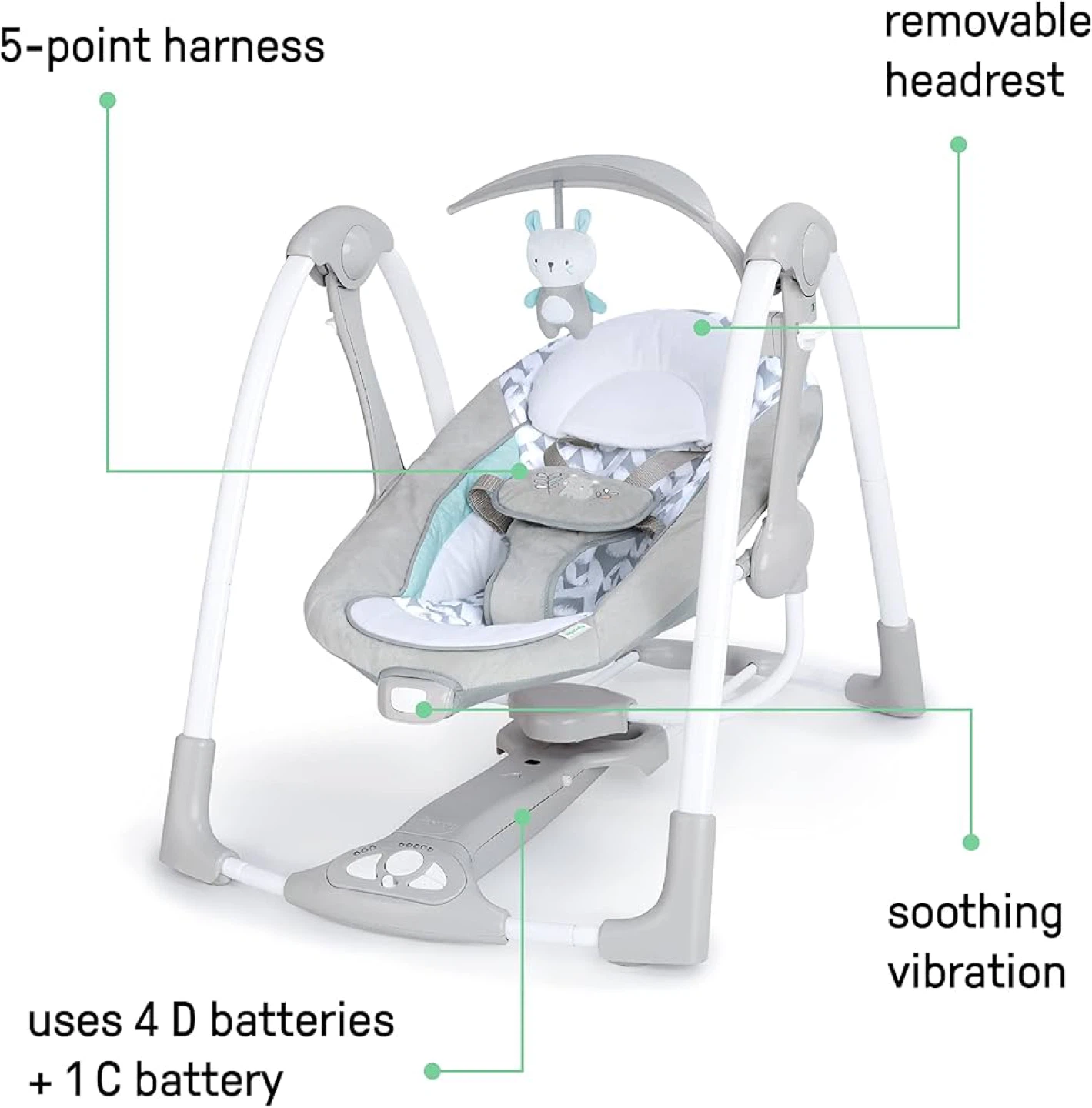Ingenuity ConvertMe 2-in-1 Baby Swing & Infant Seat - photo 2