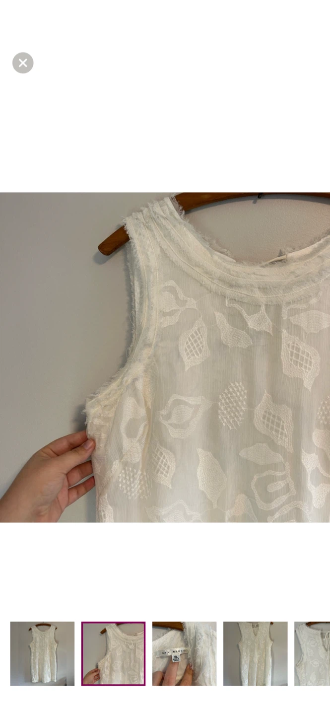 Max Studio White Lace Overlay Sleeveless Dress XL - photo 2