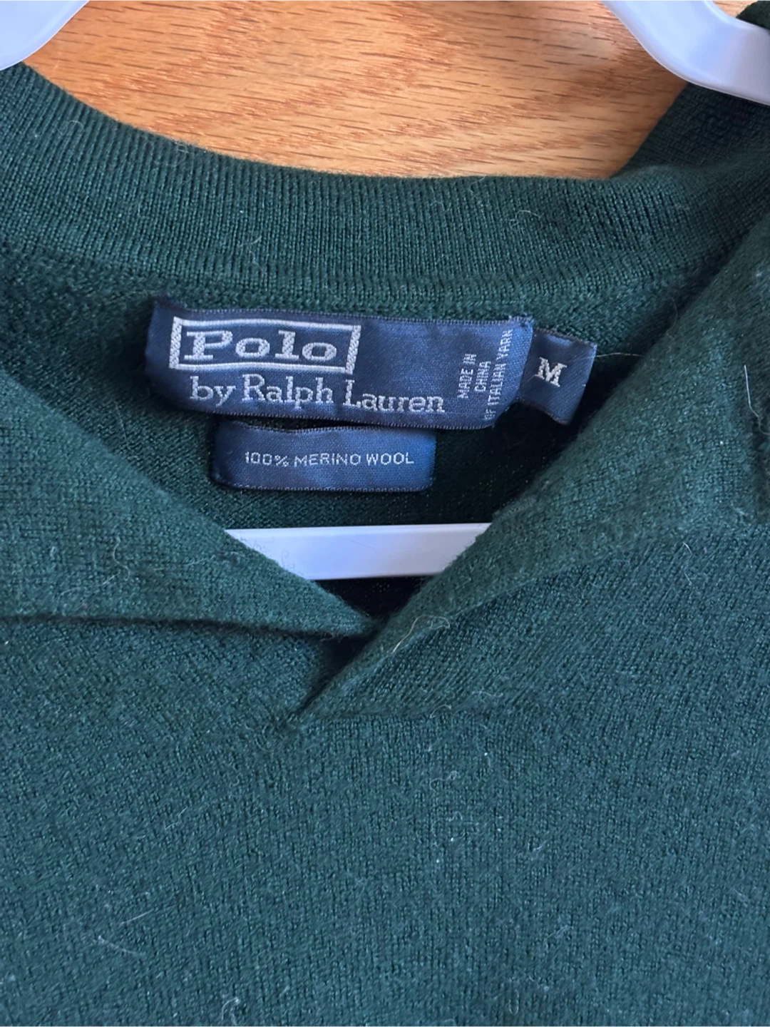 Polo Green Merino Wool Sweater M - photo 2