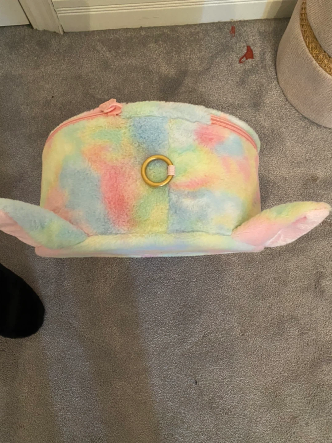 Plush Cat Tie-Dye suitcase Bag - photo 2