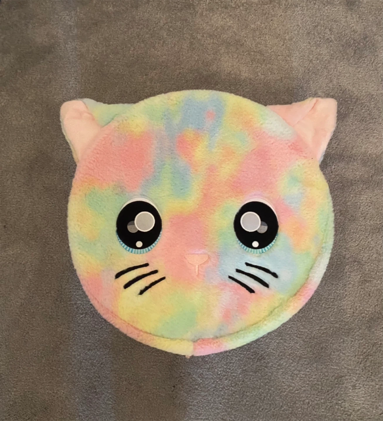 Plush Cat Tie-Dye suitcase Bag