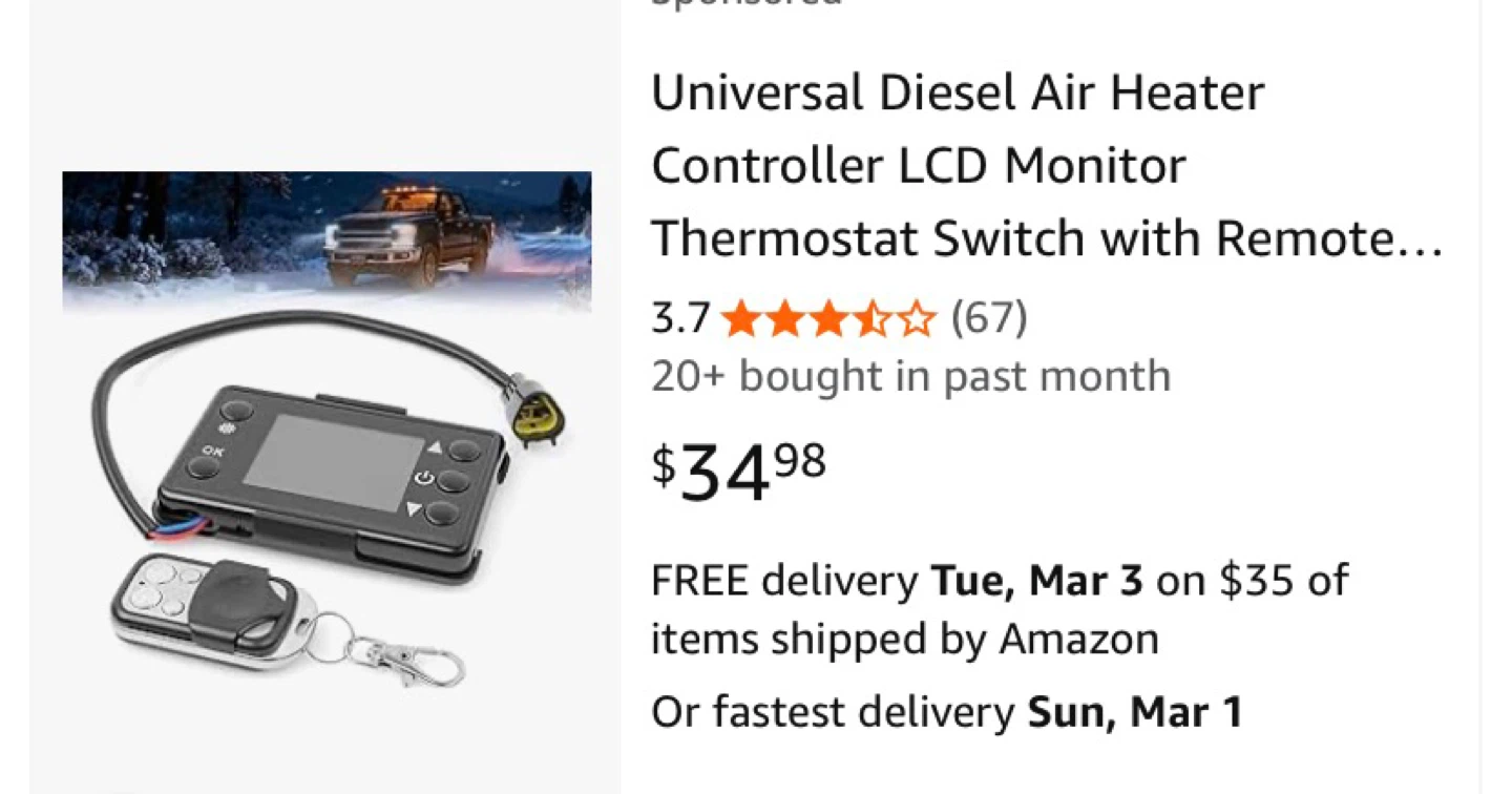Universal diesel air heater controller