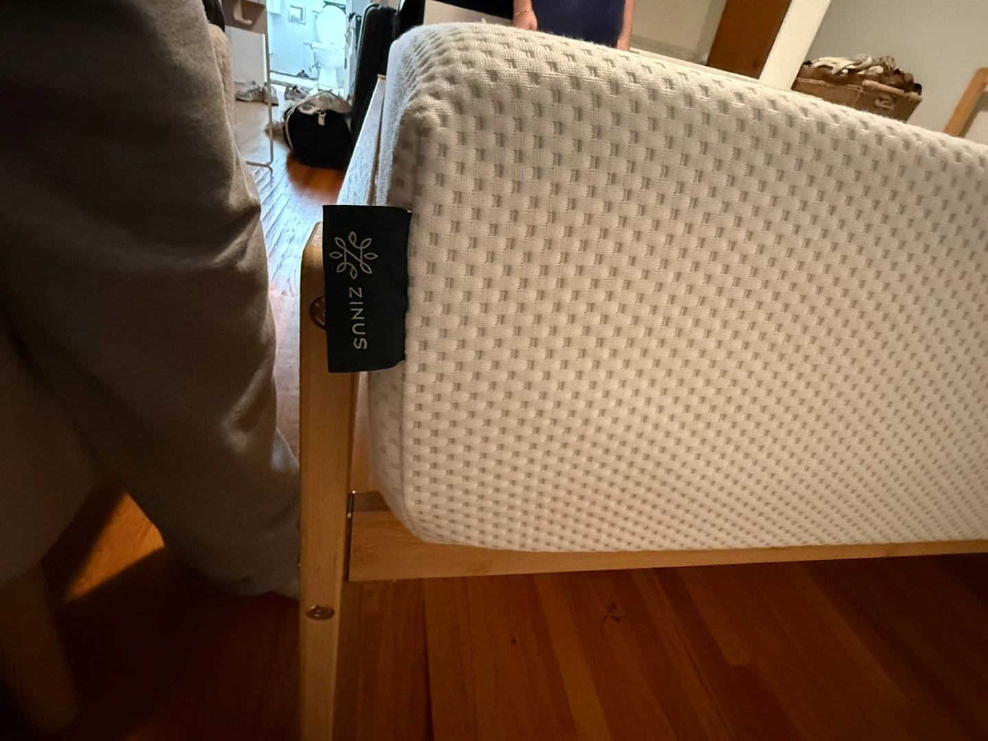 Queen size Mattress with Wooden Bed Frame - photo 3
