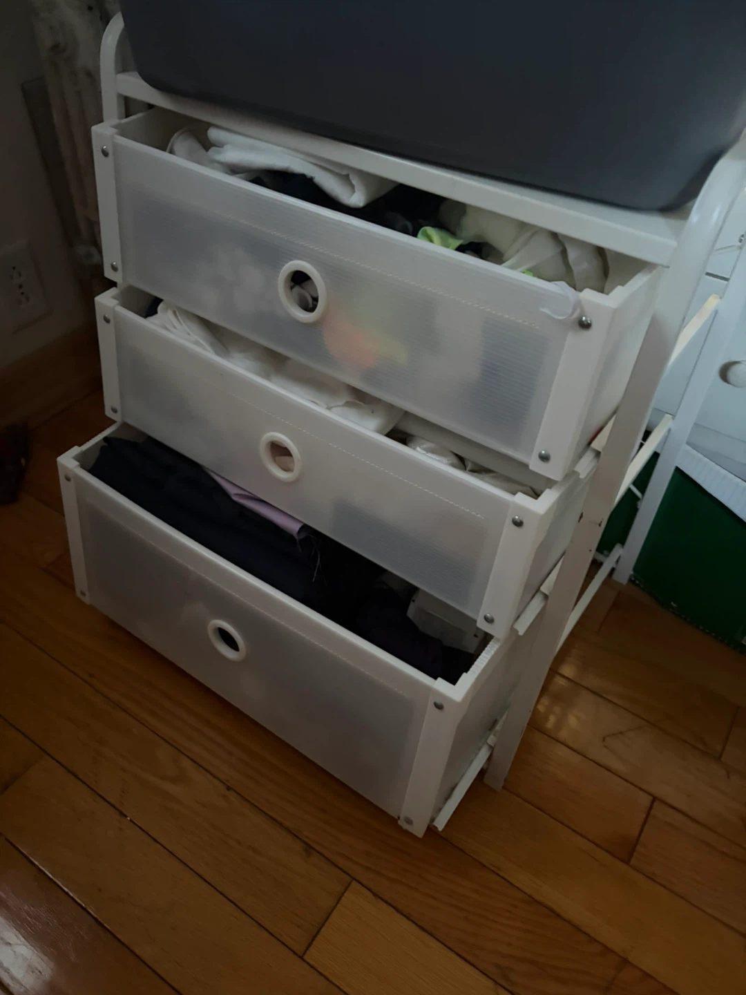 White 3-Drawer Storage Cart