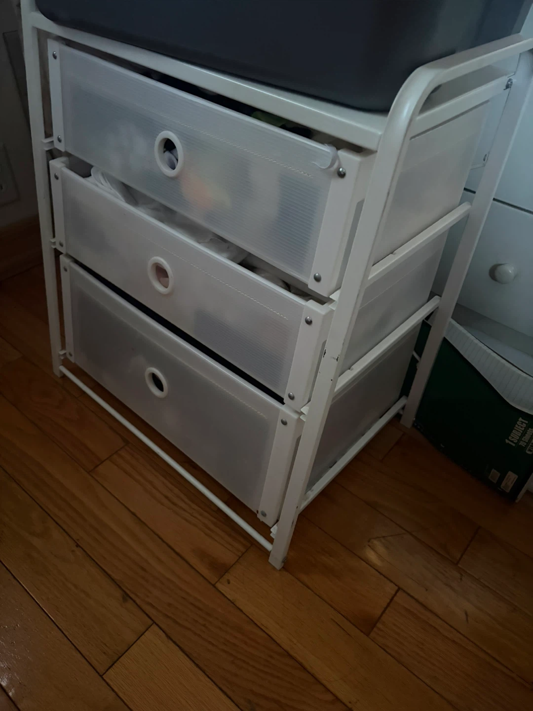 White 3-Drawer Storage Cart - photo 3