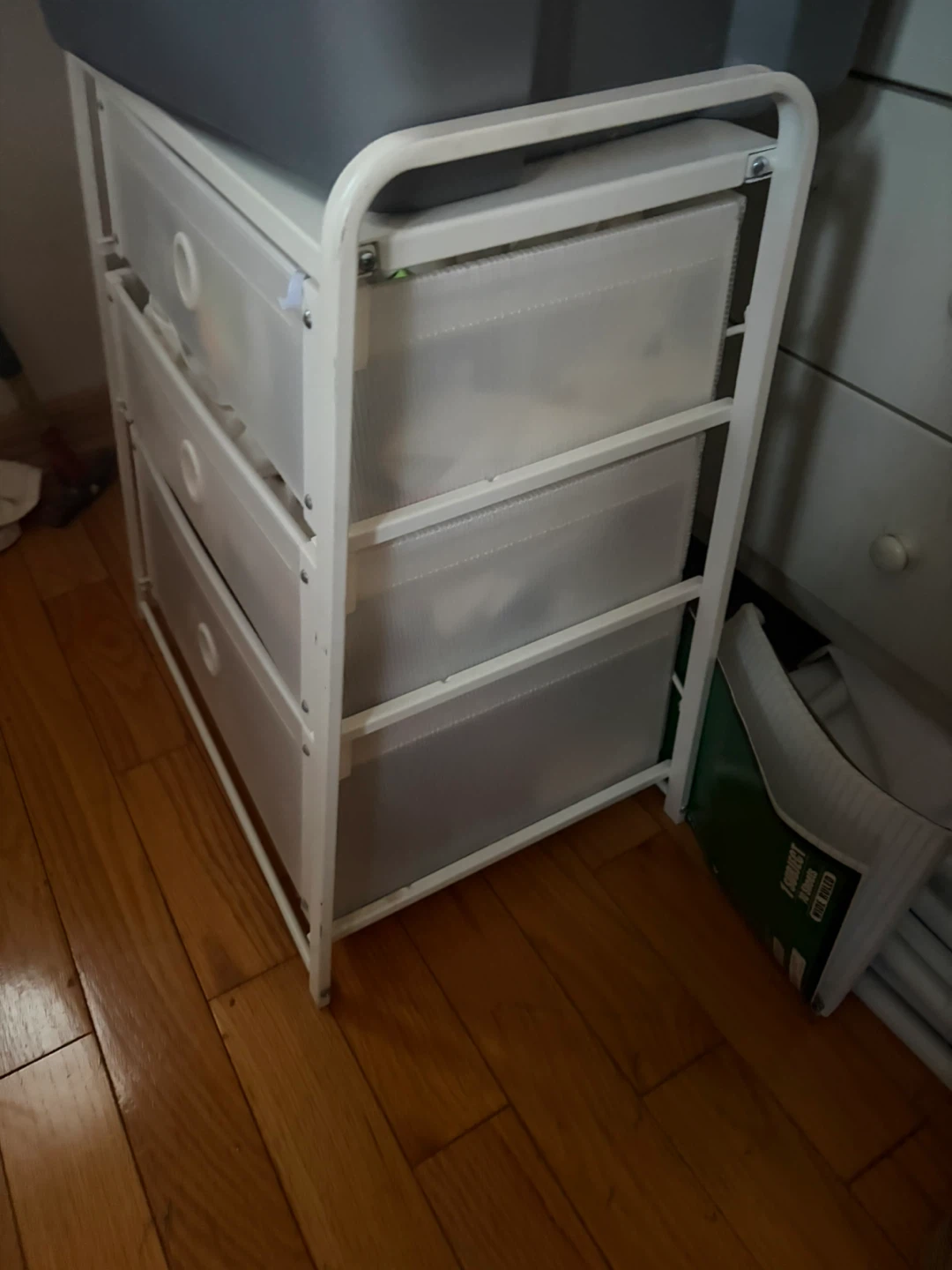 White 3-Drawer Storage Cart - photo 2