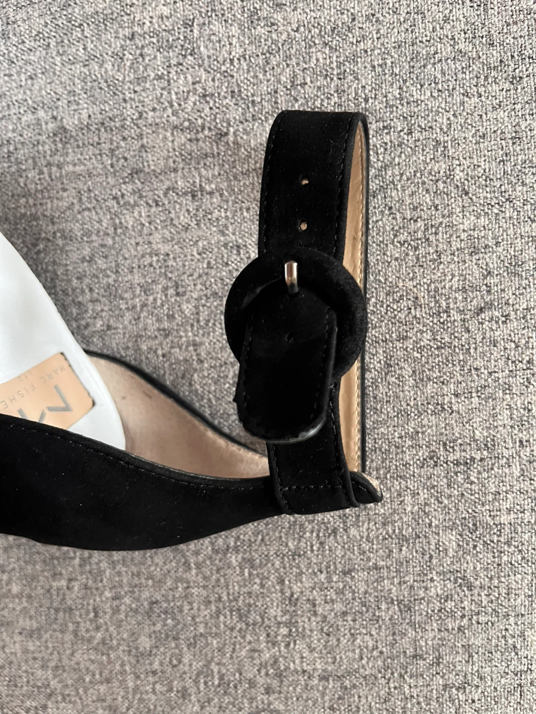Marc Fisher Black Suede Block Heel Sandals Size 7M - photo 5