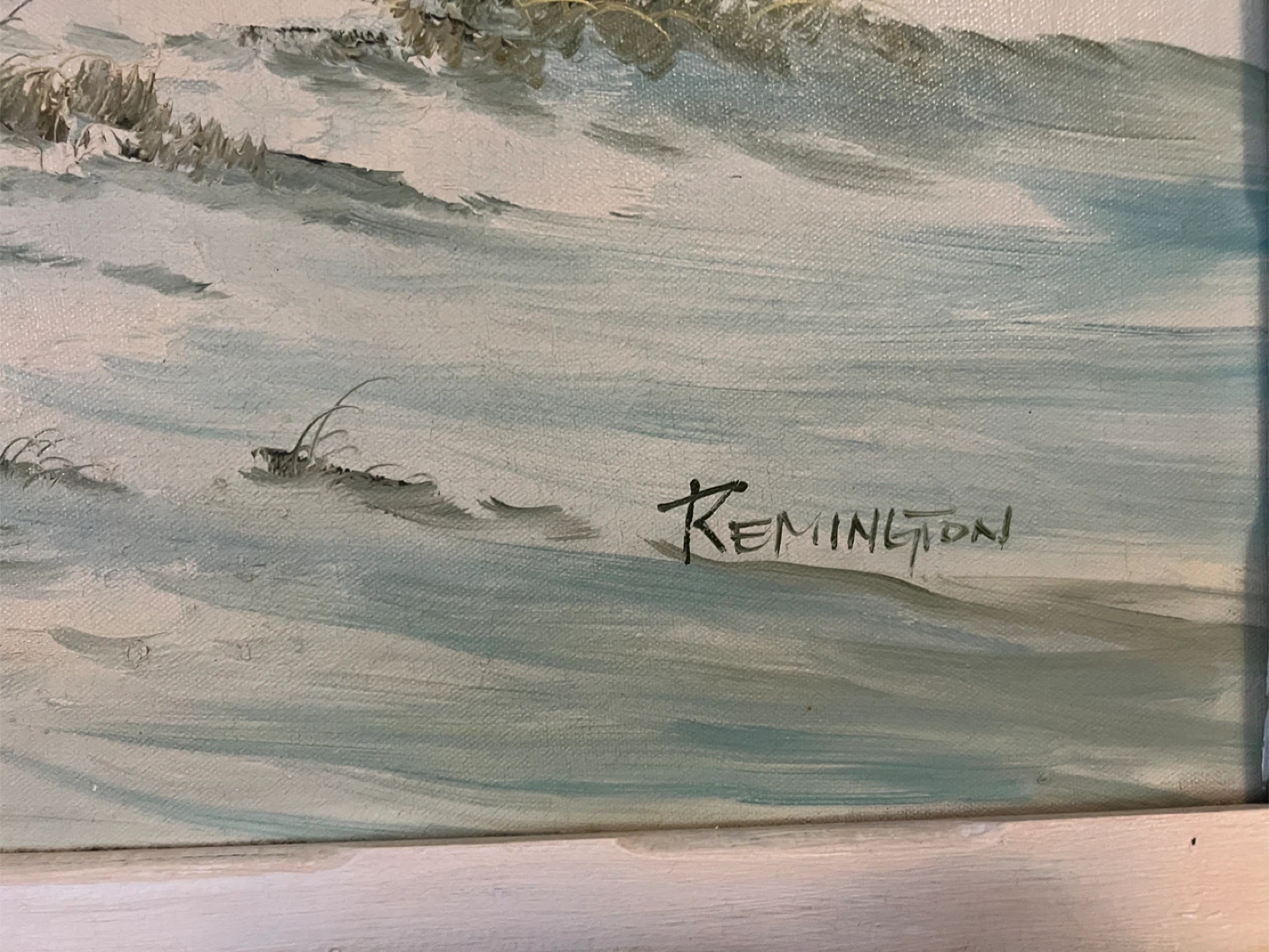 Huge Remington Beach Landscape Painting - photo 2