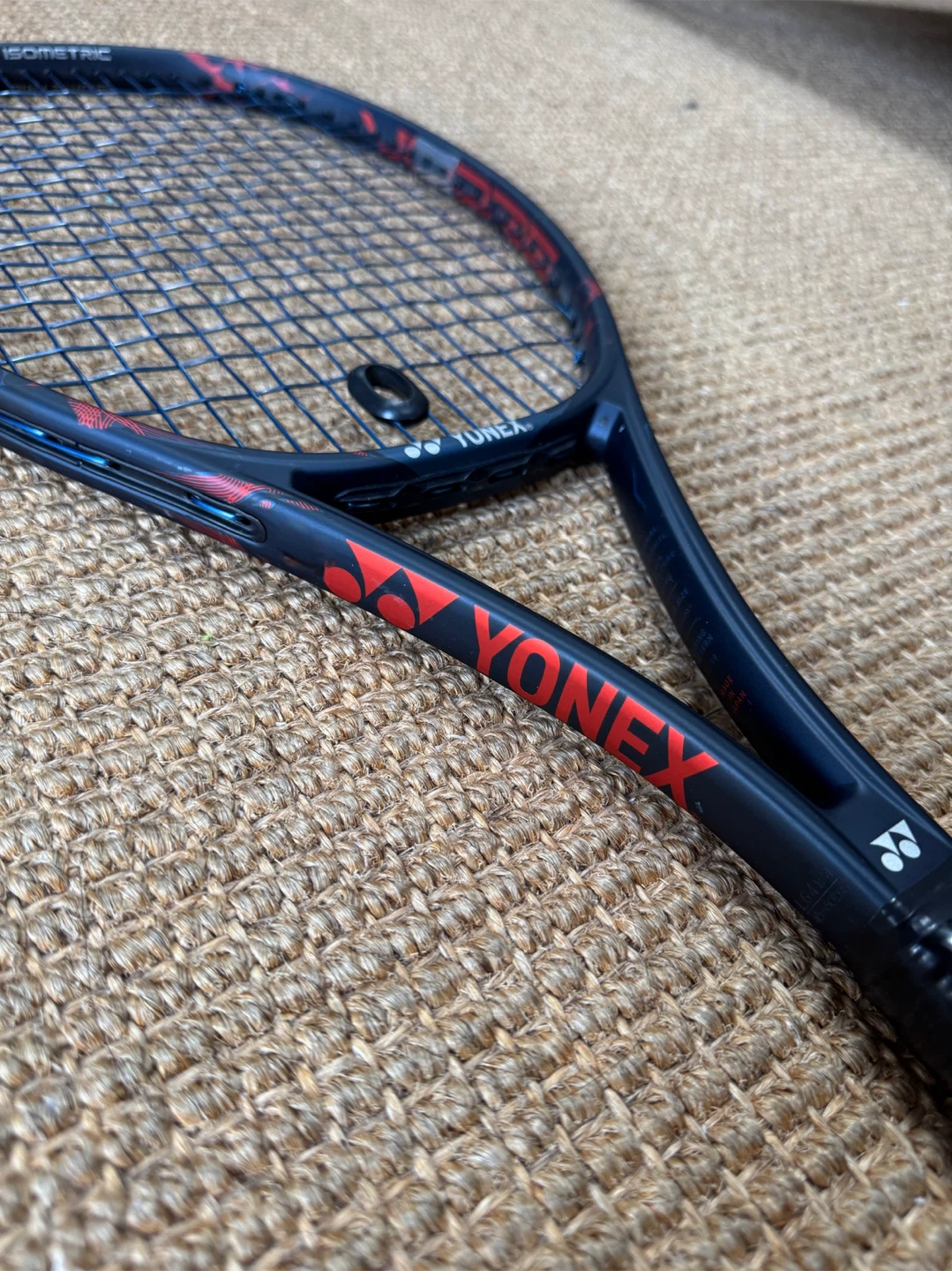 Yonex VCORE PRO tennis racket newly restrung to specs.