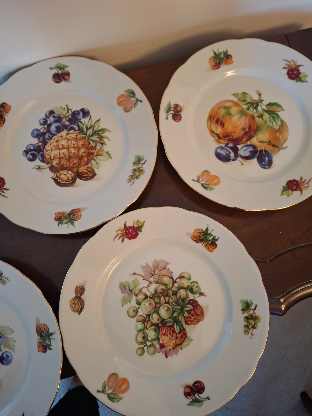 Set of 6 vintage fruit design plates - photo 2