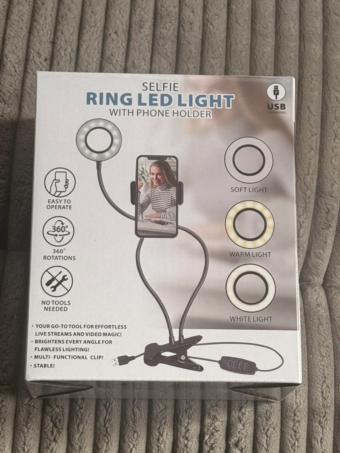 Selfie Ring LED Light with Phone Holder