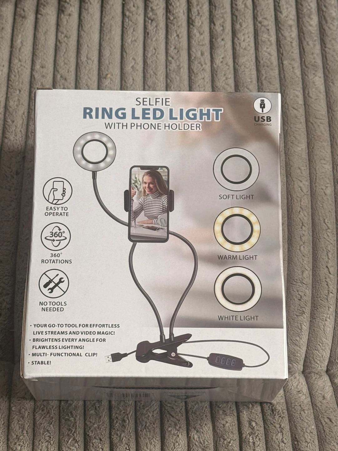 Selfie Ring LED Light with Phone Holder - photo 5
