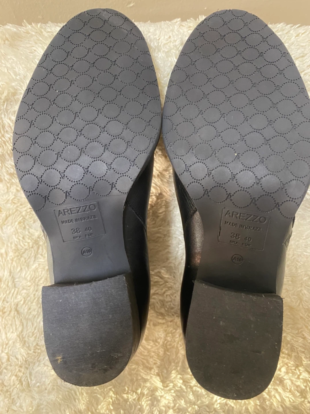 Arezzo Black Leather Ankle Boots Size 38 EUR - photo 5