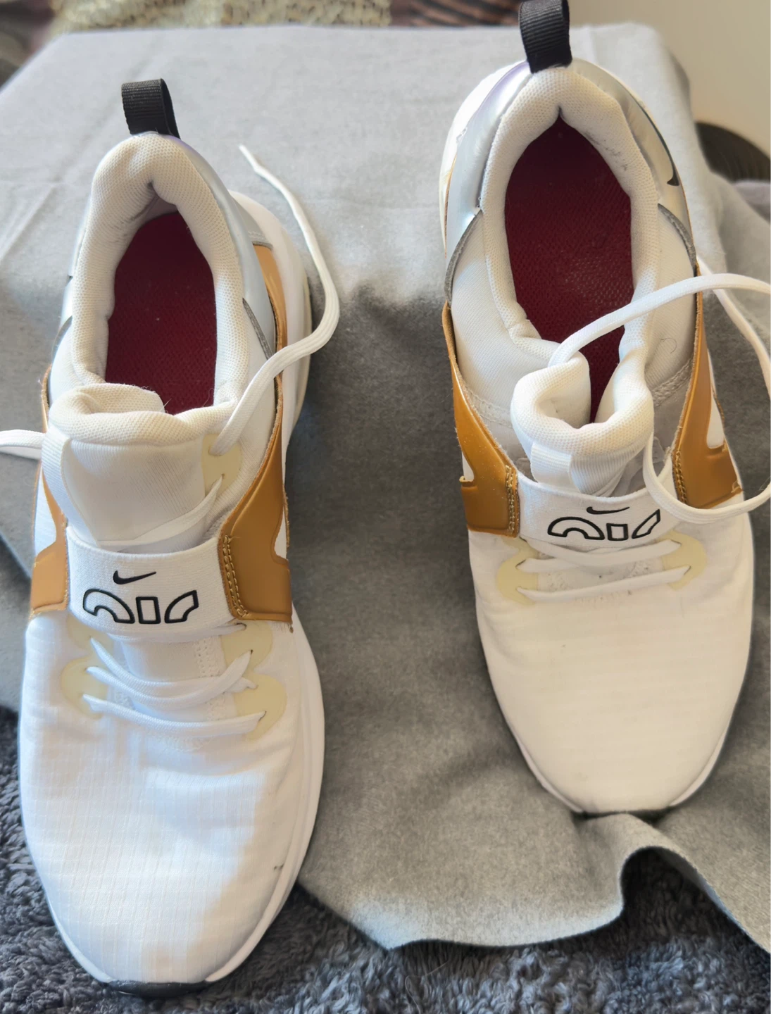 Nike Air Max Women's Running Shoes White Gold Size 8 - photo 2
