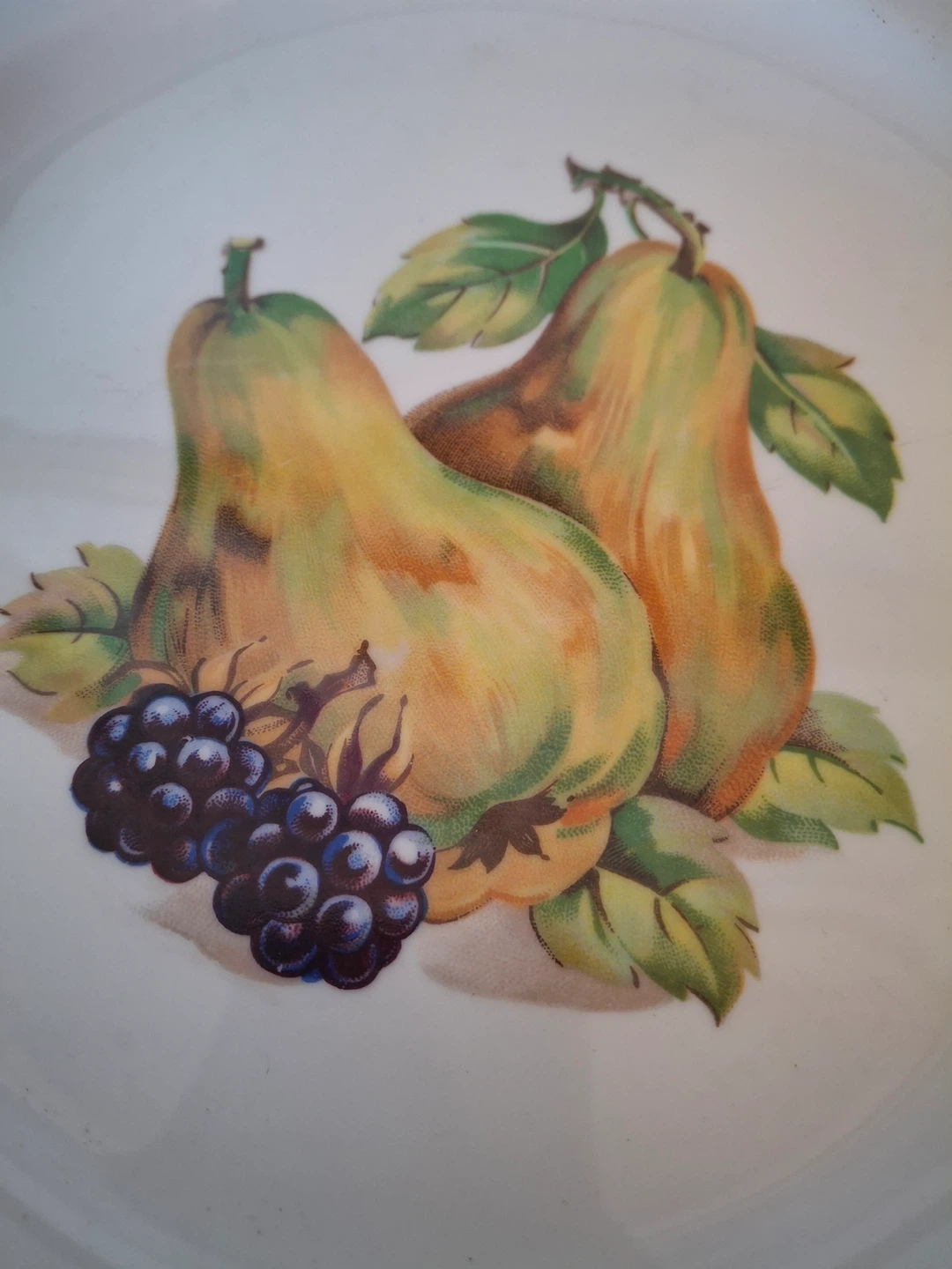 Bohemian China deep plate with fruit design - photo 2