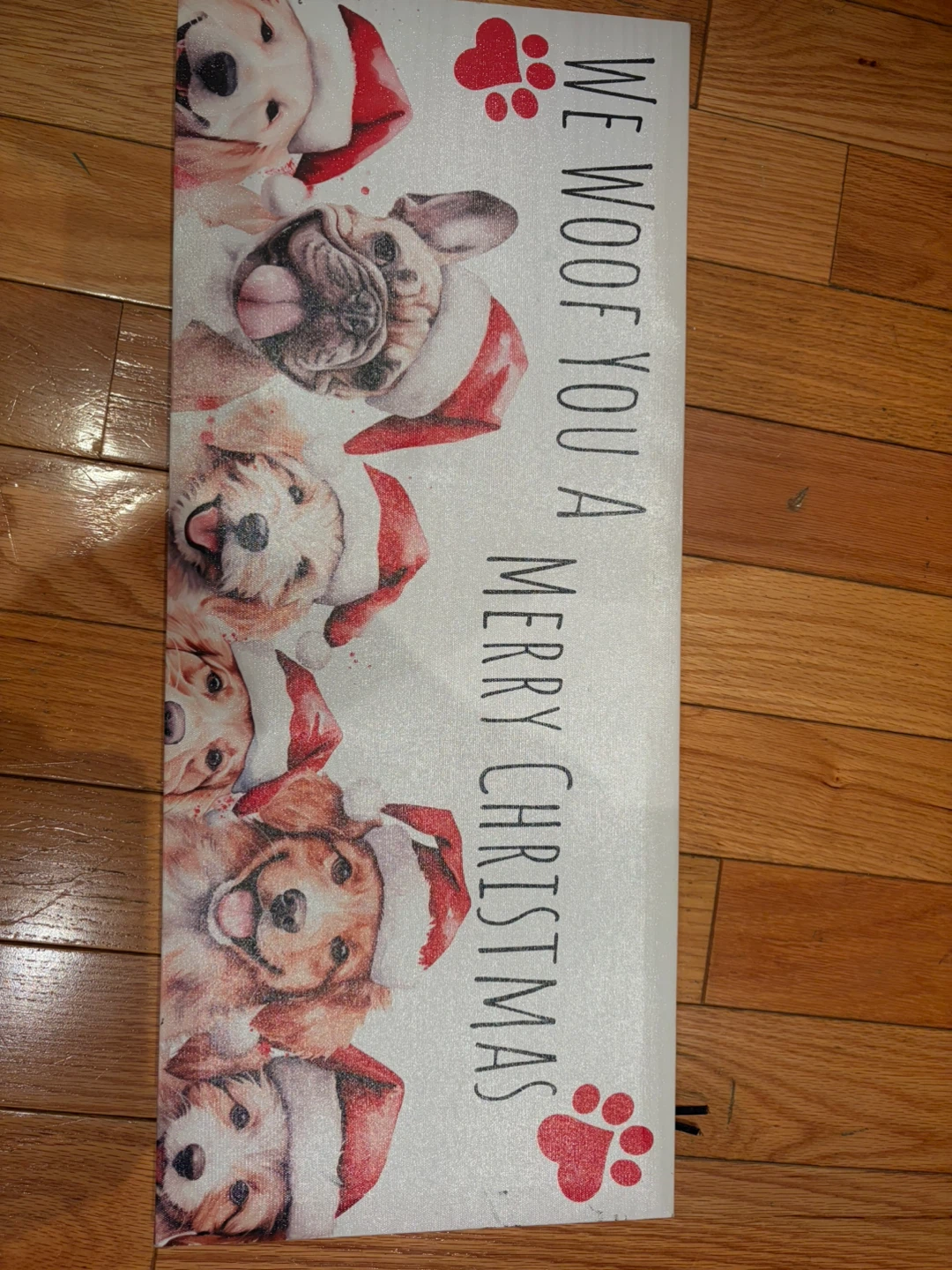 Christmas Dog "We Woof You A Merry Christmas" Sign - photo 2