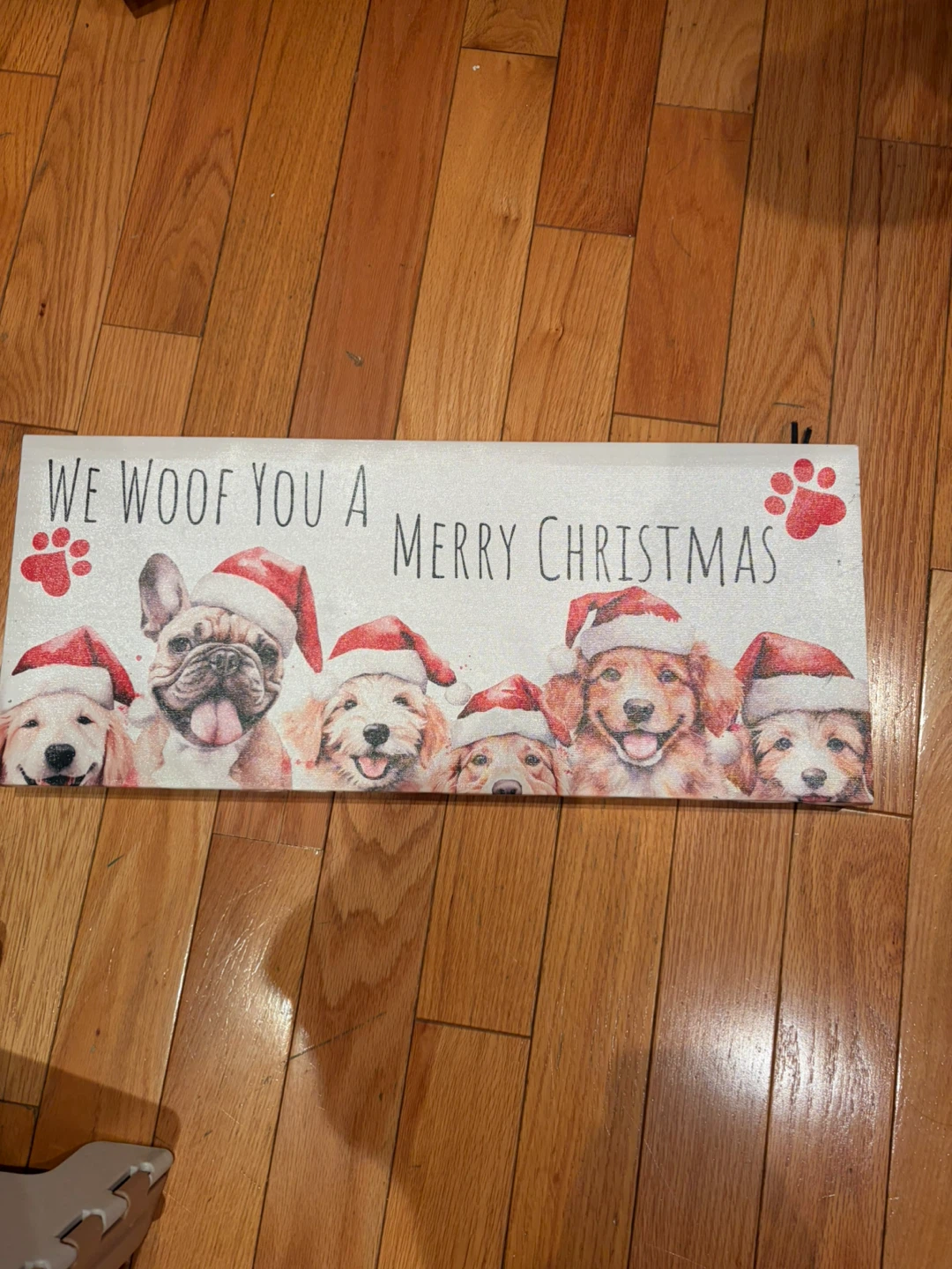 Christmas Dog "We Woof You A Merry Christmas" Sign - photo 3