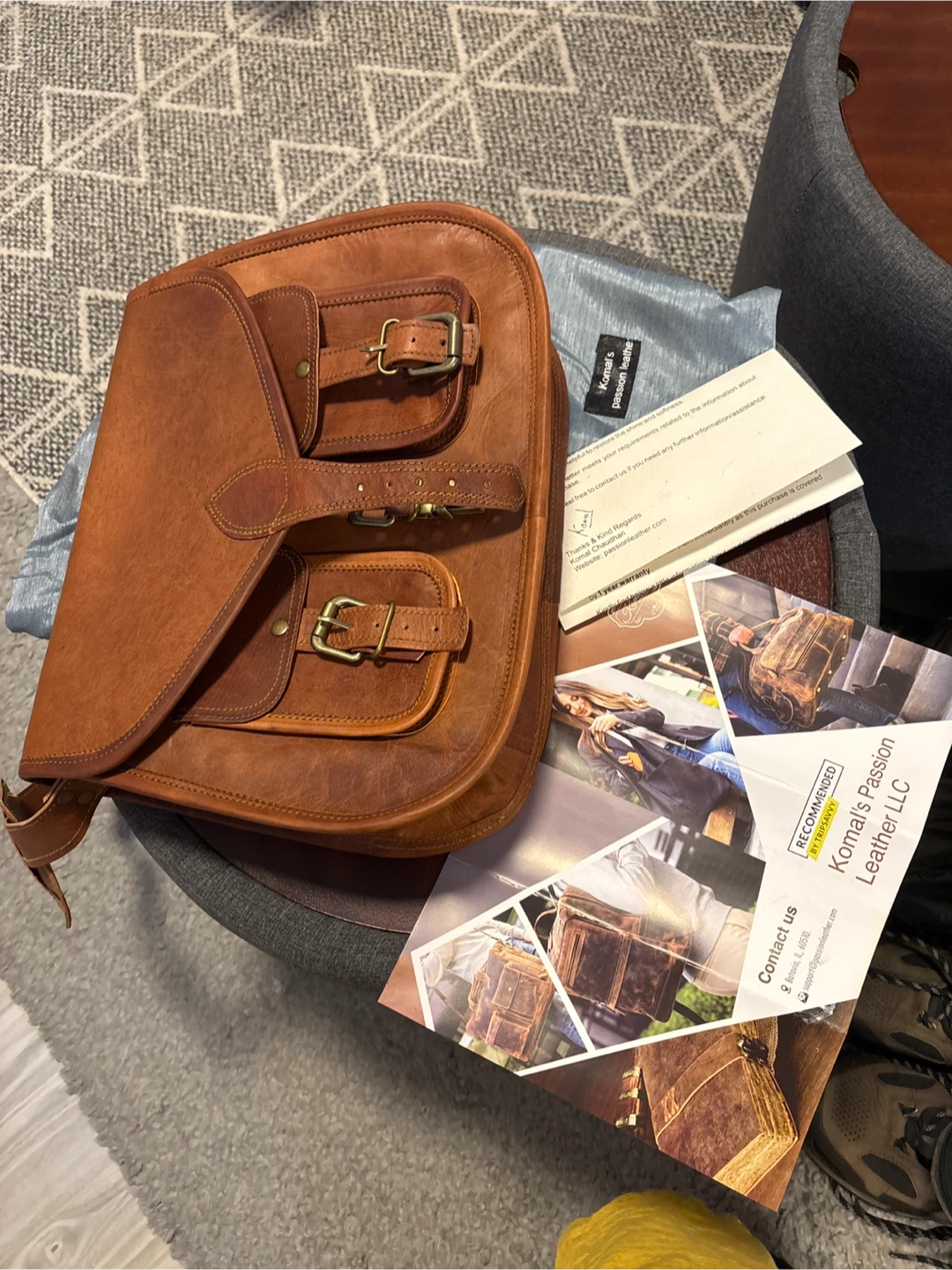 Komal's Passion Leather LLC Satchel Bag