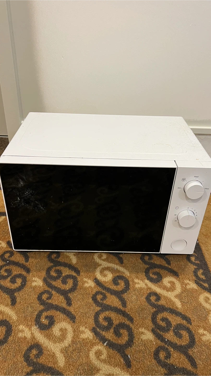 White Countertop Microwave
