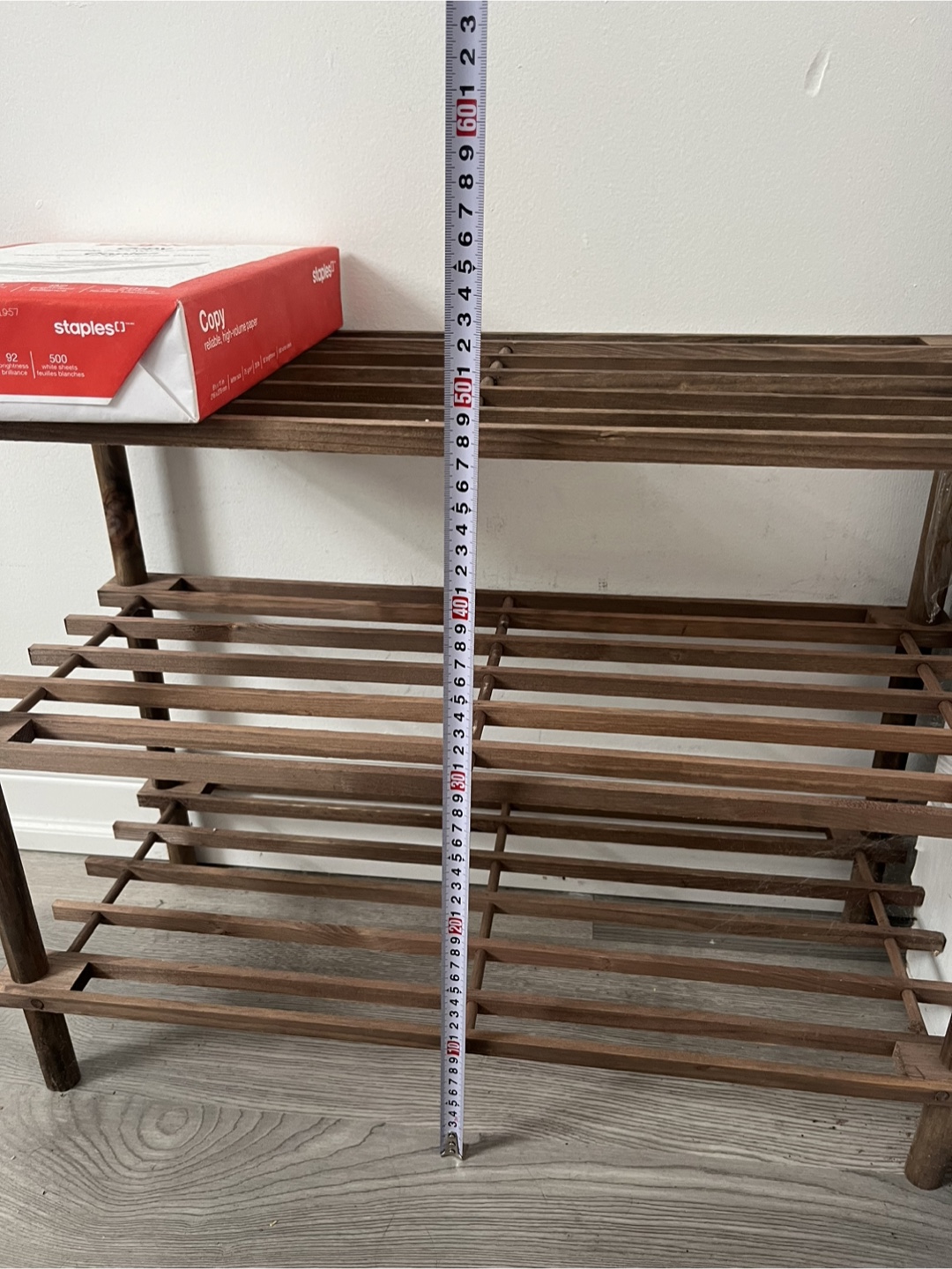 Wooden 3-Tier Shoe Rack - photo 5