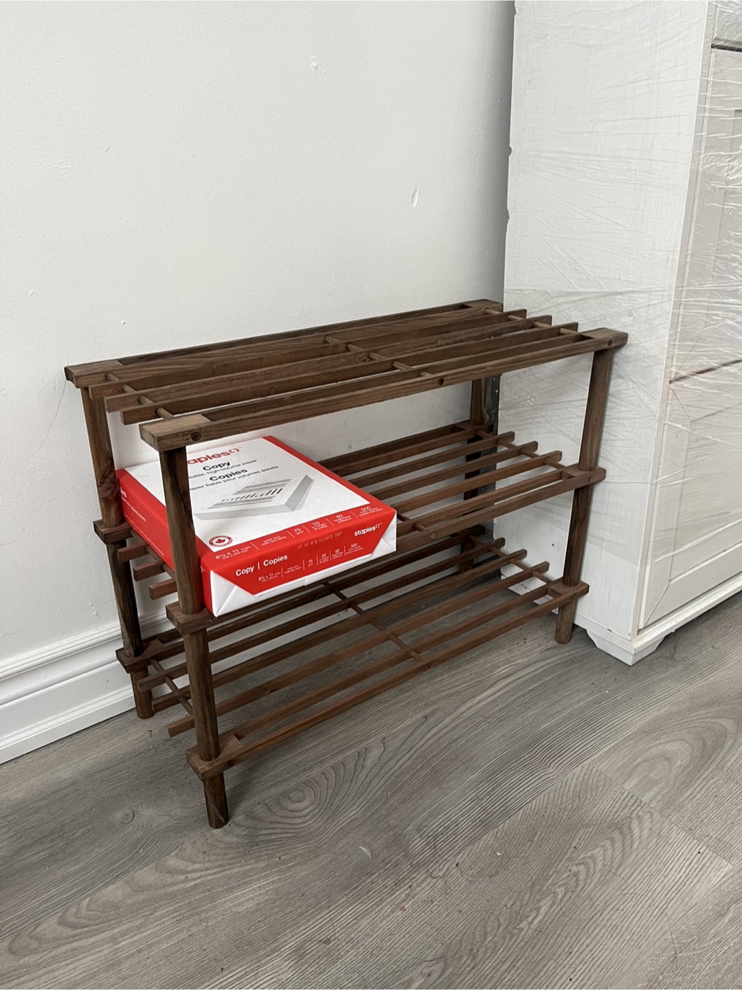 Wooden 3-Tier Shoe Rack