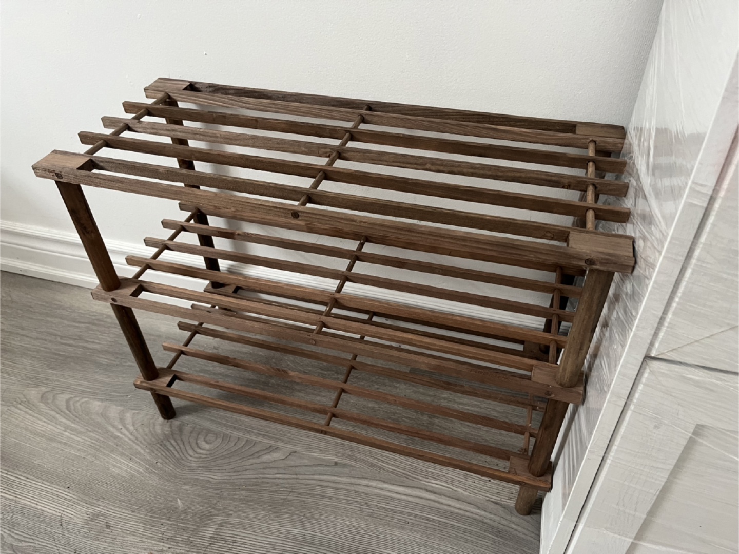 Wooden 3-Tier Shoe Rack - photo 2