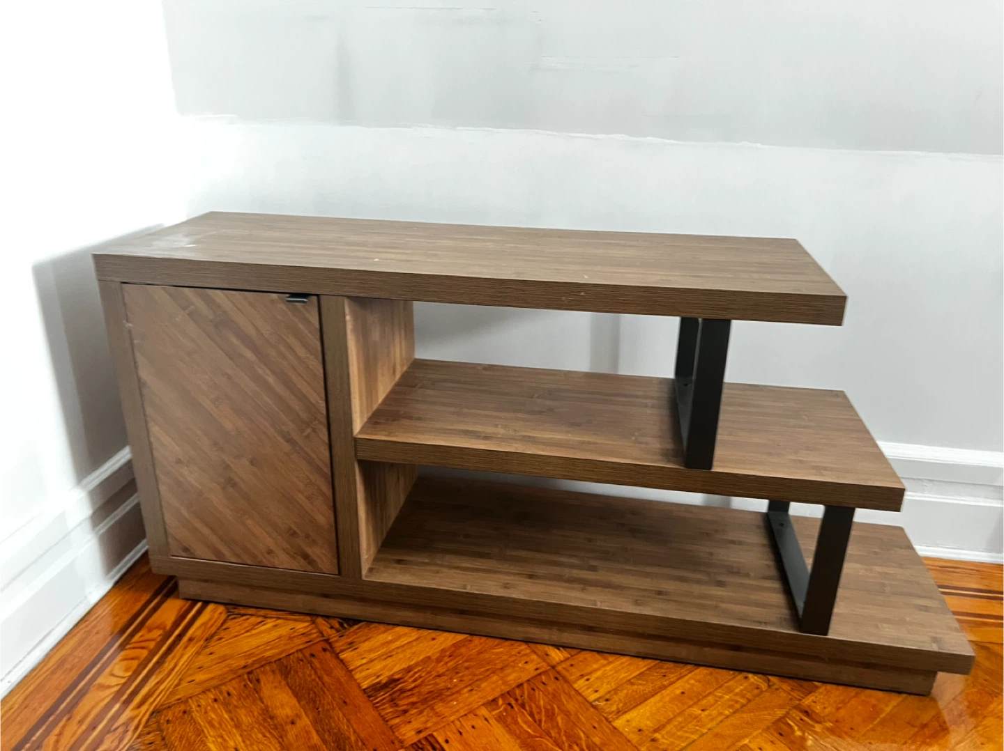 Wood and Metal Media Console / Side Table