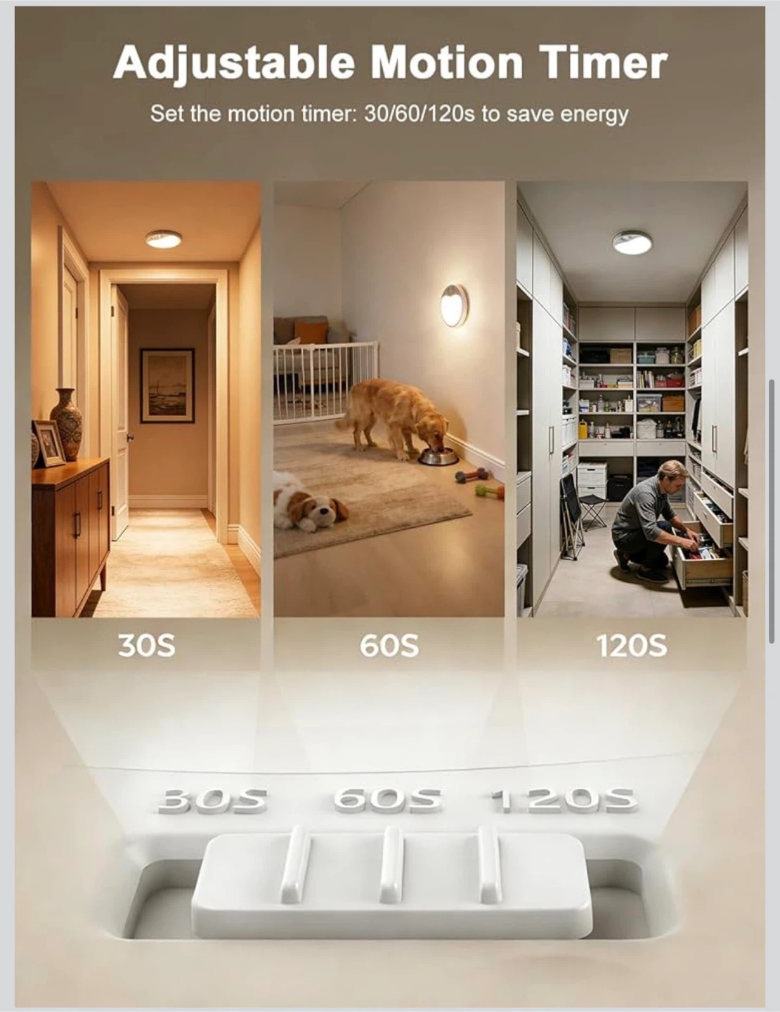 Motion Sensor Ceiling Light with Remote Control - photo 4