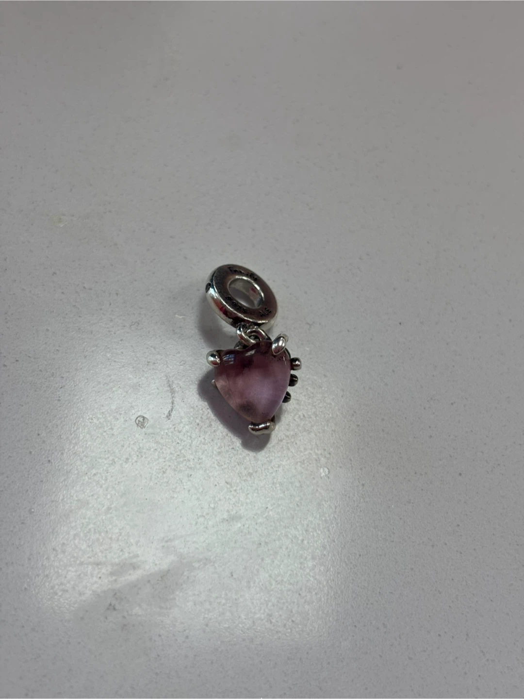 Pandora Sterling Silver Pink Heart Charm