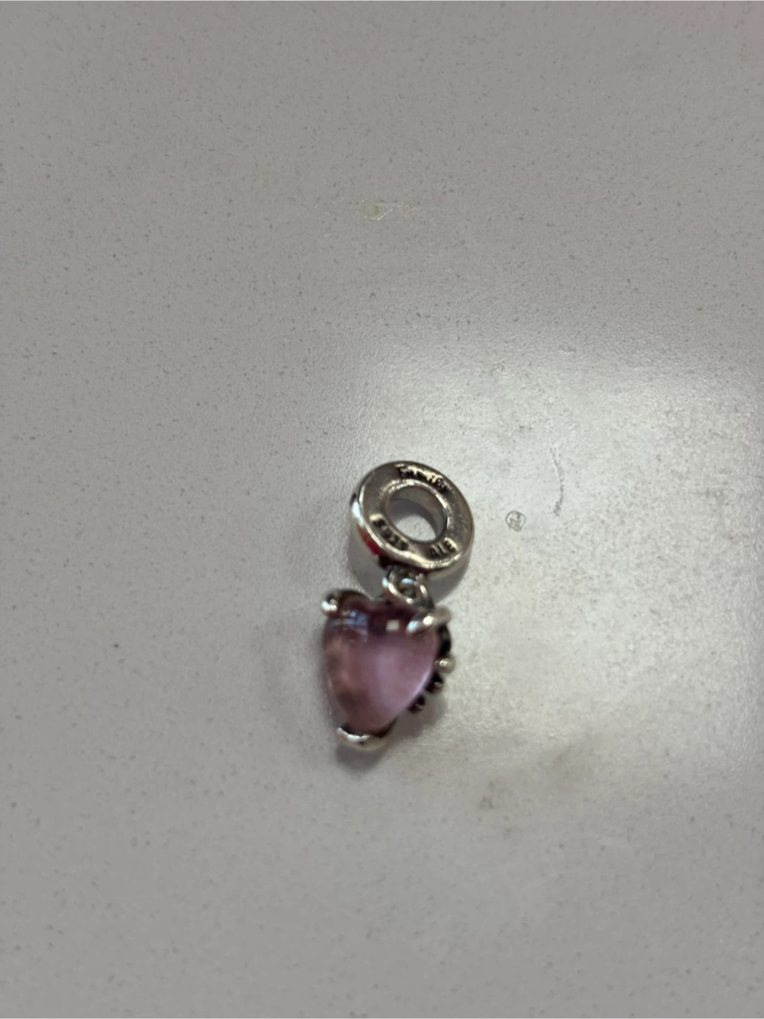 Pandora Sterling Silver Pink Heart Charm - photo 3