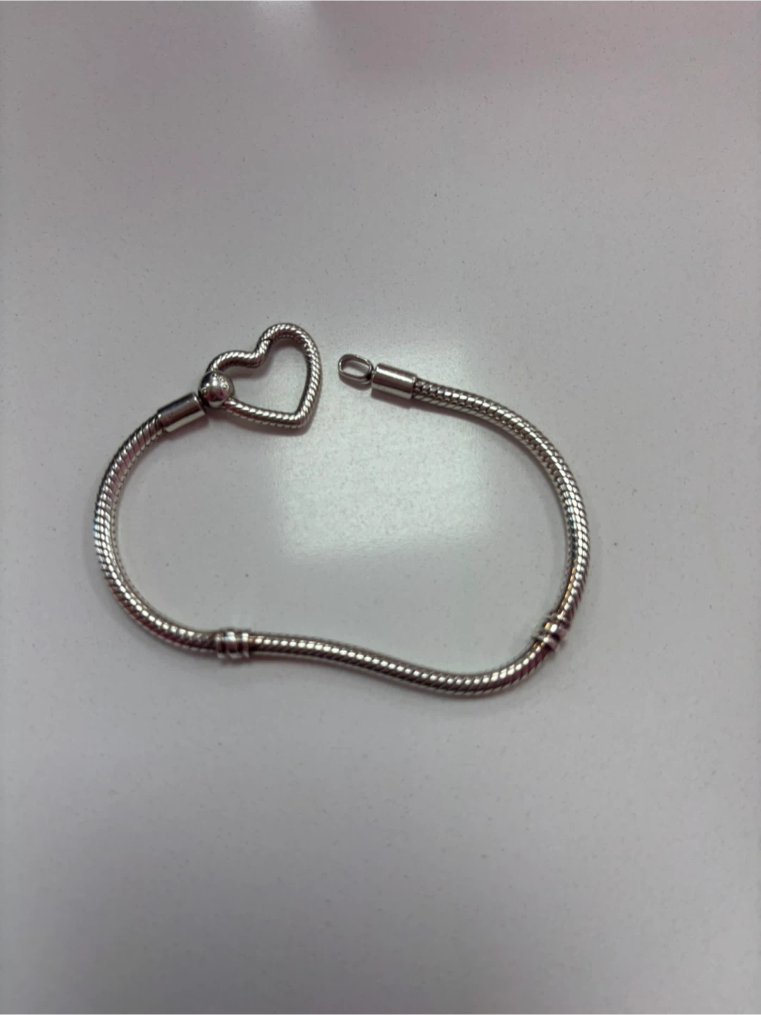 Pandora Sterling Silver Heart Clasp Bracelet - photo 2
