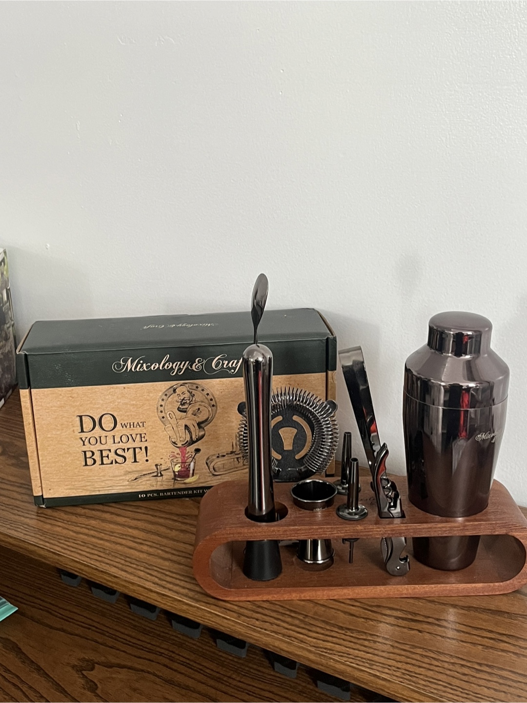 Mixology & Craft 10 Piece Bartender Kit with Stand