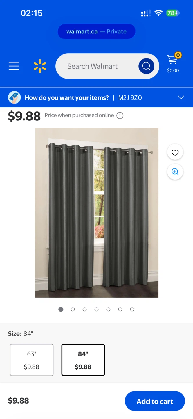 Dark Grey Eyelet Curtains - 84"