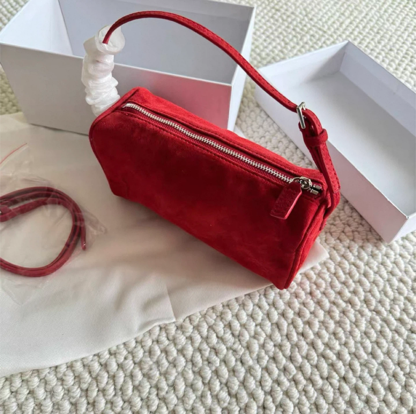 Suede 90’s Bag with Strap