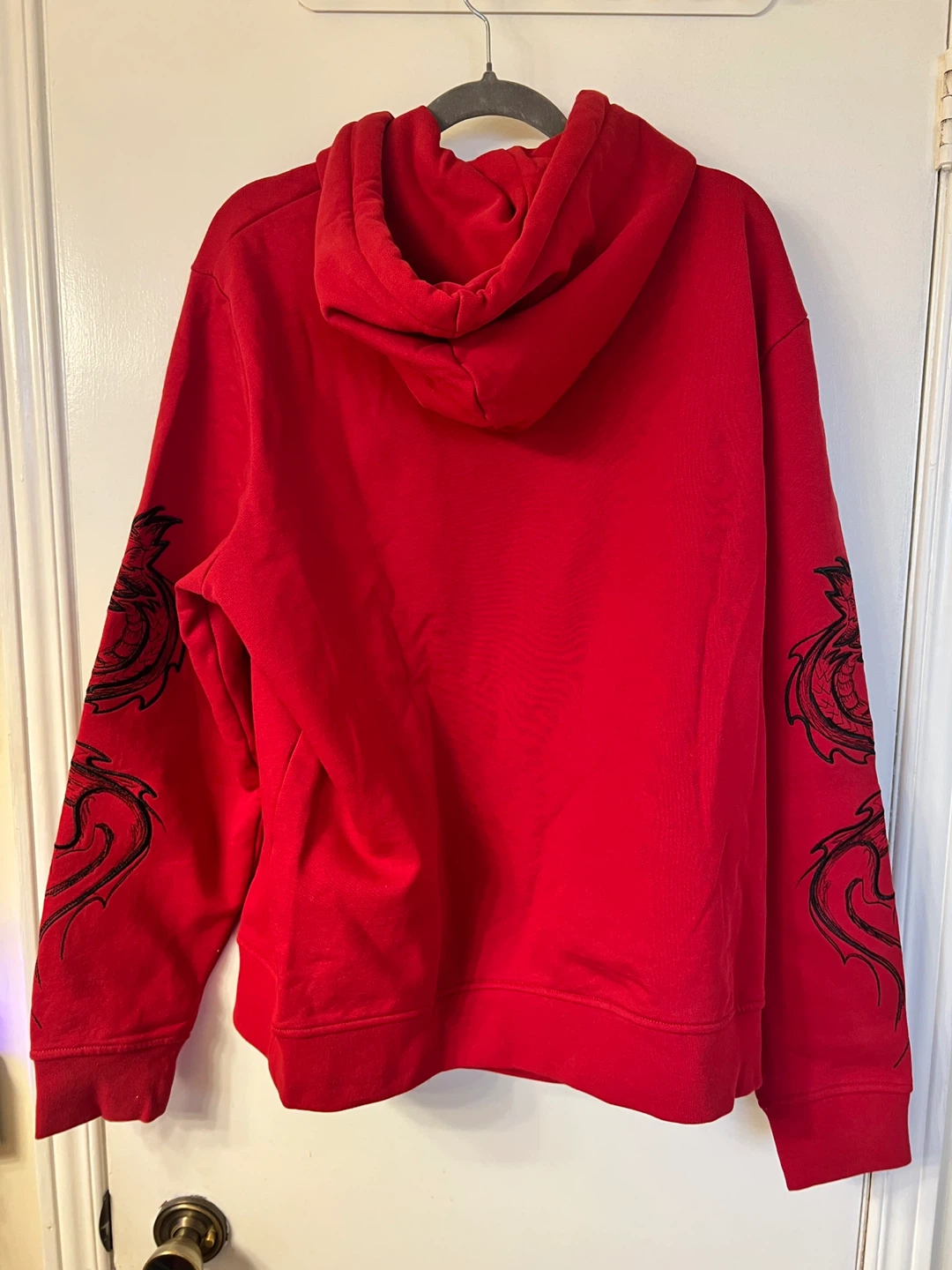 Armani Exchange Red Dragon Print Hoodie - Size L - photo 5