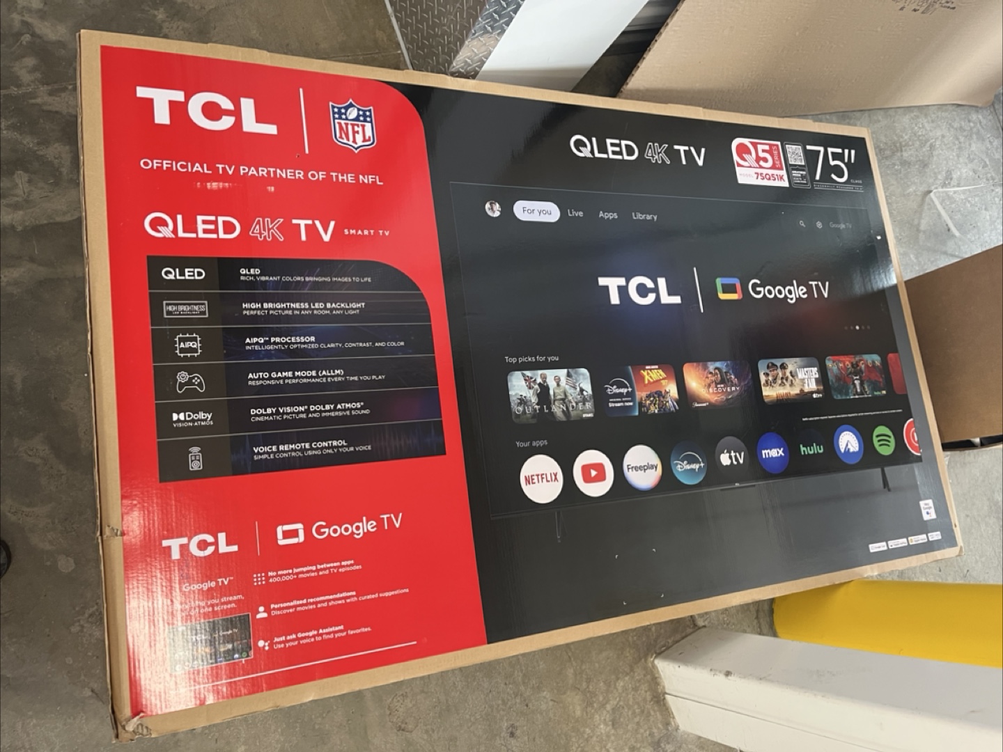 TCL 75" QLED 4K UHD Smart Google TV - photo 2