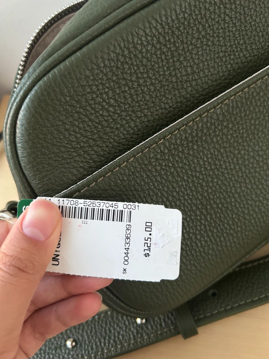 Italian Genuine Later Olive Green bag brand new with the tag - photo 4