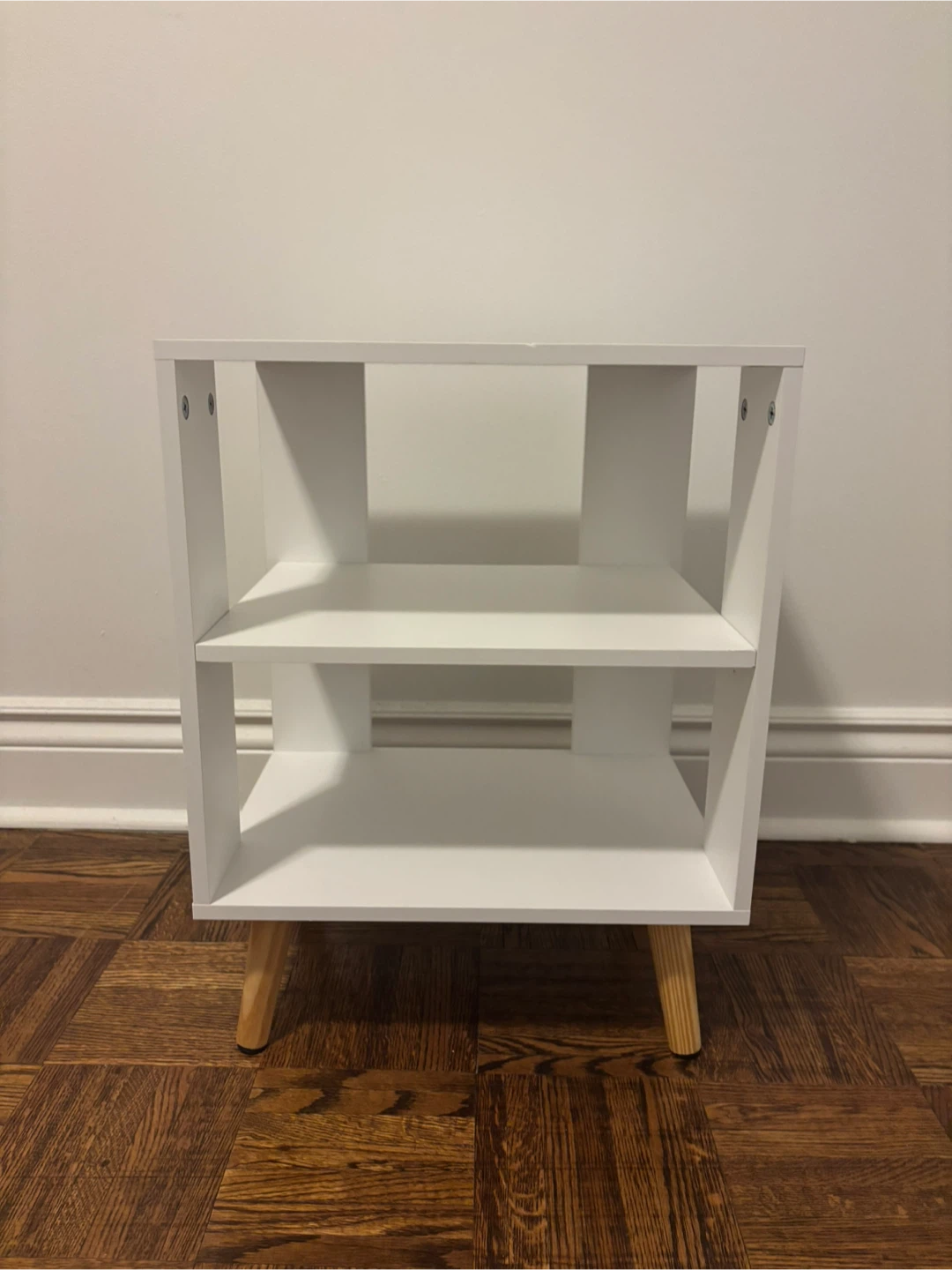 White 2-Shelf Side Table - photo 2