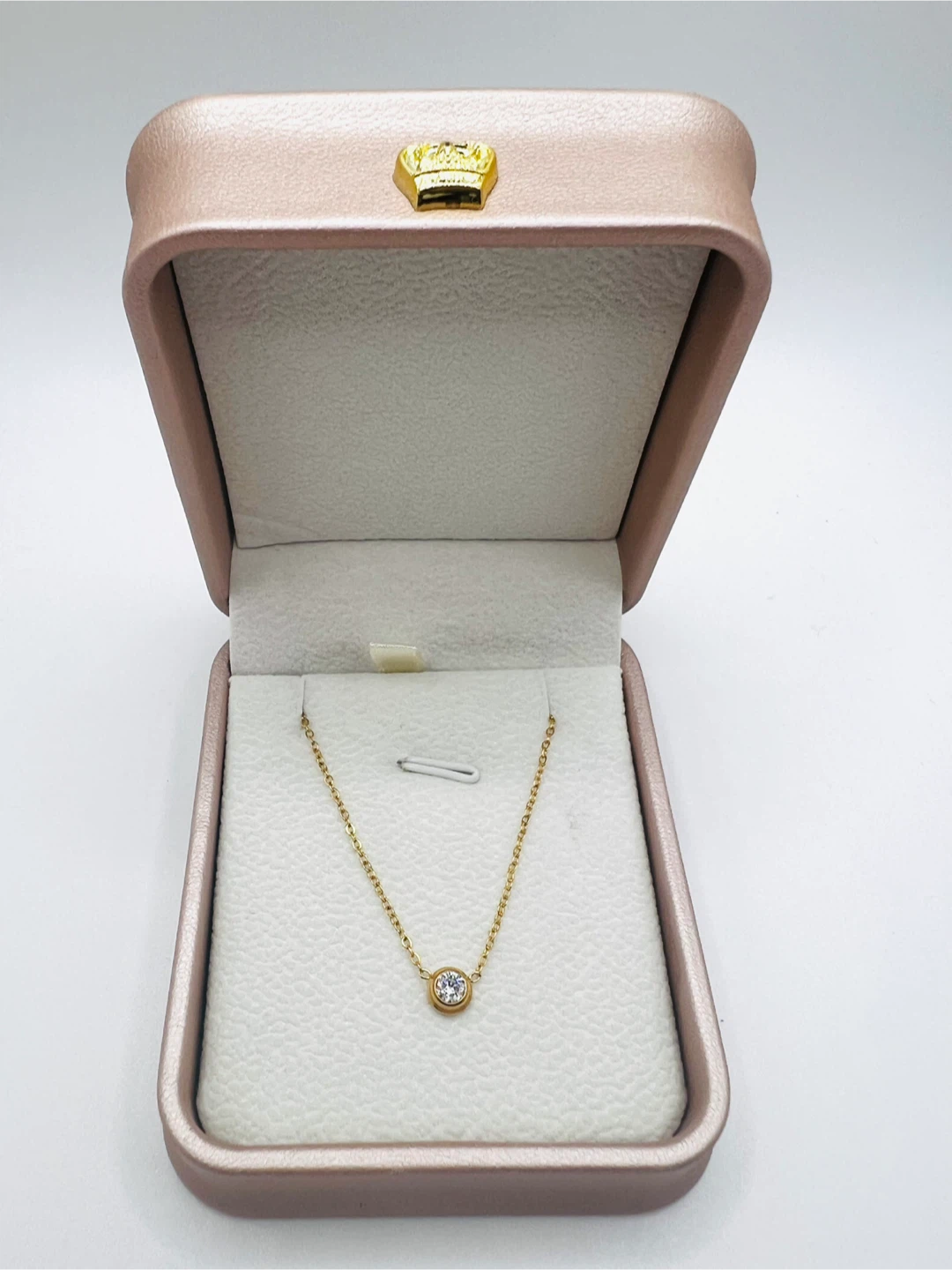 925 Sterling silver high clarity simulated diamond necklaces - photo 5